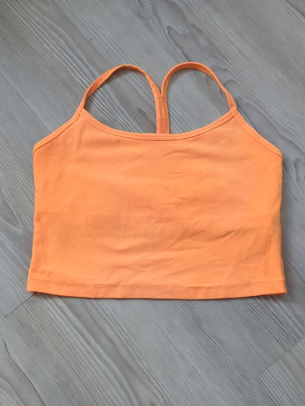 Beyond Yoga L Orange Cropped Tank Top Shelf Bra